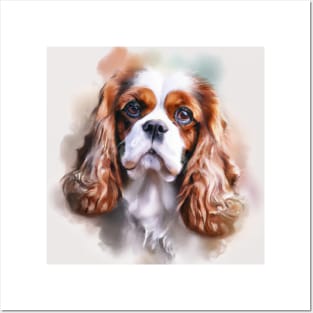 Cavalier King Charles Spaniel Watercolor - Gift For Dog Lovers Posters and Art